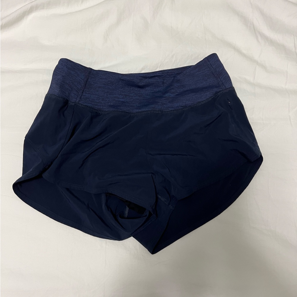 Navy blue outdoor voices high rise 2.5 inch short